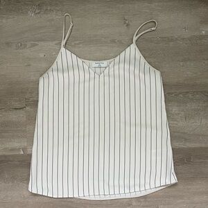 Aritzia cream striped cami top